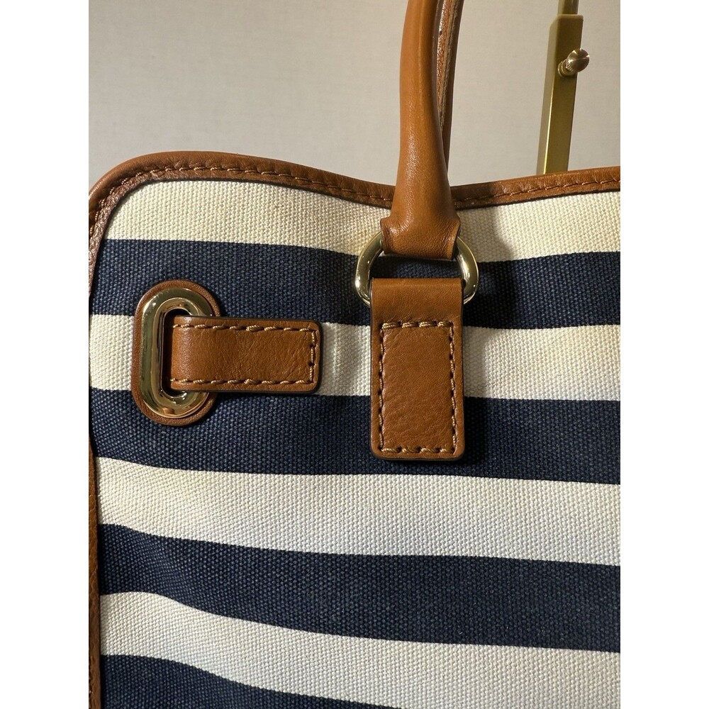 Michael Kors Hamilton Striped Canvas Large Tote Satchel 35S3GHMT3R - Picture 6 of 16